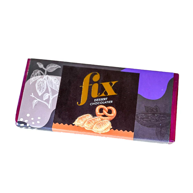Fix Dessert Chocolatier Pick Up A Pretzel Dark – x1 Chocolate Bar
